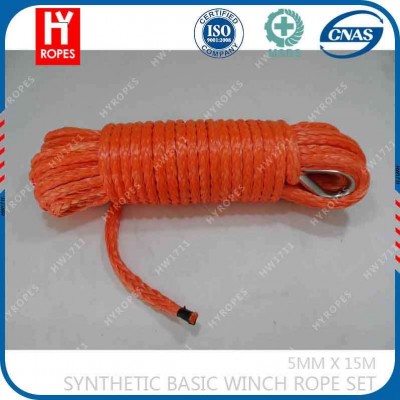 Hyropes Orange Offroad Accsessories Synthetic Winch Rope with Safety Thimble